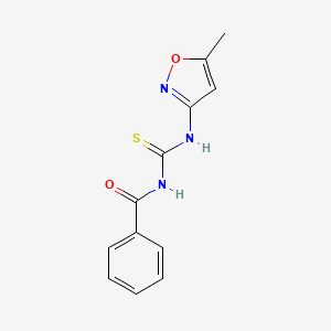 molecular formula C12H11N3O2S B1628208 N-[(5-甲基-1,2-恶唑-3-基)氨基硫代甲酰基]苯甲酰胺 CAS No. 85156-33-8