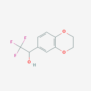 molecular formula C10H9F3O3 B1628235 1-(2,3-Dihydrobenzo[b][1,4]dioxin-6-yl)-2,2,2-trifluoroethanol CAS No. 923170-94-9