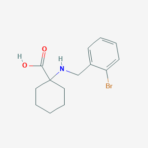 molecular formula C14H18BrNO2 B1628237 1-{[(2-Bromophenyl)methyl]amino}cyclohexane-1-carboxylic acid CAS No. 939761-13-4