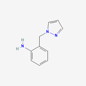 molecular formula C10H11N3 B1628246 2-((1H-Pyrazol-1-yl)methyl)aniline CAS No. 956533-57-6