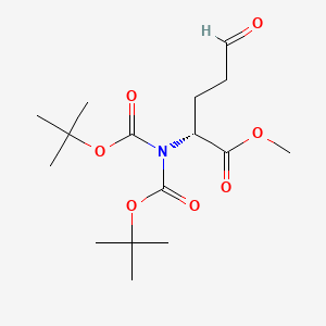 molecular formula C16H27NO7 B1628250 Methyl(2R)-2-(bis(tert-butoxycarbonyl)amino)-5-oxopentanoate CAS No. 943975-78-8