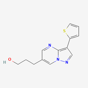 molecular formula C13H13N3OS B1628252 3-(3-噻吩-2-基-吡唑并[1,5-a]嘧啶-6-基)-丙-1-醇 CAS No. 893613-21-3