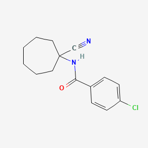 molecular formula C15H17ClN2O B1628254 4-Chloro-N-(1-cyano-cycloheptyl)-benzamide CAS No. 912771-04-1