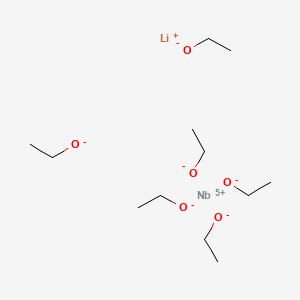 molecular formula C12H30LiNbO6 B1628268 Lithium niobium ethoxide (metals basis), 5% w/v in ethanol CAS No. 86745-52-0