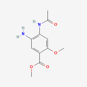 molecular formula C11H14N2O4 B1628277 Methyl 4-acetamido-5-amino-2-methoxybenzoate CAS No. 77495-40-0