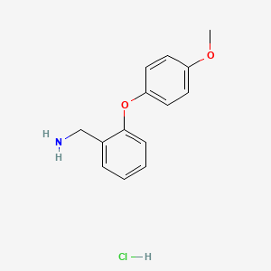 molecular formula C14H16ClNO2 B1628301 2-(4-甲氧基苯氧基)苄胺盐酸盐 CAS No. 1171721-42-8