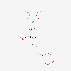 B1628319 4-[2-[2-Methoxy-4-(4,4,5,5-tetramethyl-1,3,2-dioxaborolan-2-yl)phenoxy]ethyl]morpholine CAS No. 864754-10-9