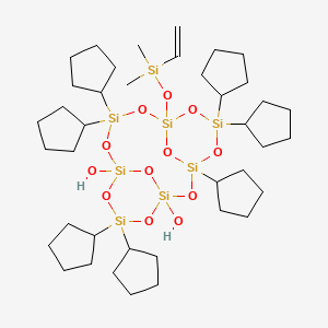 molecular formula C39H74O12Si8 B1628368 (Dimethylvinylsilyloxy)heptacyclopentyltricycloheptasiloxanediol CAS No. 319910-53-7
