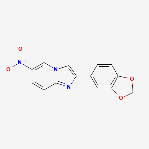 molecular formula C14H9N3O4 B1628415 2-(2H-1,3-benzodioxol-5-yl)-6-nitroimidazo[1,2-a]pyridine CAS No. 904813-81-6