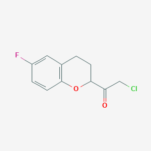molecular formula C11H10ClFO2 B1628419 2-chloro-1-(6-fluoro-3,4-dihydro-2H-chromen-2-yl)-ethanone CAS No. 943126-72-5