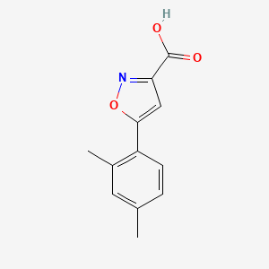molecular formula C12H11NO3 B1628423 5-(2,4-Dimethylphenyl)-1,2-oxazole-3-carboxylic acid CAS No. 953753-81-6