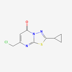 molecular formula C9H8ClN3OS B1628429 7-(chloromethyl)-2-cyclopropyl-5H-[1,3,4]thiadiazolo[3,2-a]pyrimidin-5-one CAS No. 946744-68-9
