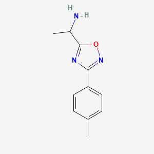molecular formula C11H13N3O B1628431 1-(3-(对甲苯基)-1,2,4-恶二唑-5-基)乙胺 CAS No. 915922-88-2