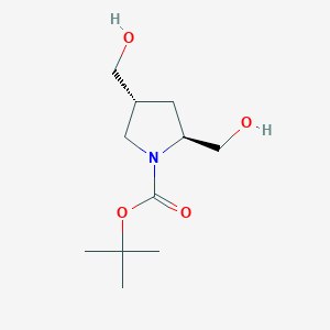molecular formula C11H21NO4 B1628440 (2S,4R)-tert-butyl 2,4-bis(hydroxymethyl)pyrrolidine-1-carboxylate CAS No. 212266-75-6