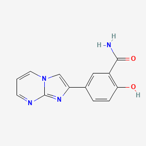 B1628456 2-Hydroxy-5-imidazo[1,2-a]pyrimidin-2-yl-benzamide CAS No. 864685-39-2