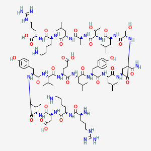 molecular formula C100H167N27O28 B1628479 Thymopoietin II octadecapeptide (32-49) CAS No. 84979-67-9