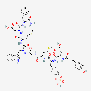 molecular formula C58H69IN10O18S3 B1628481 De-amino-tyr-cholecystokinin octapeptide CAS No. 79672-08-5