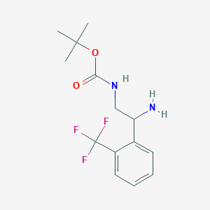 molecular formula C14H19F3N2O2 B1628494 tert-Butyl {2-amino-2-[2-(trifluoromethyl)phenyl]ethyl}carbamate CAS No. 939760-48-2