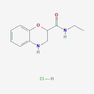 molecular formula C11H15ClN2O2 B1628496 N-ethyl-3,4-dihydro-2H-1,4-benzoxazine-2-carboxamide hydrochloride CAS No. 91180-98-2