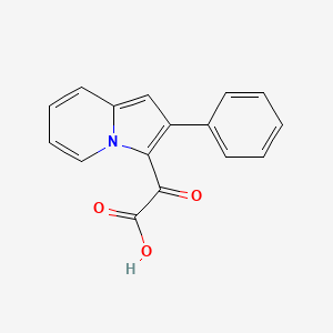 Oxo(2-phenylindolizin-3-yl)acetic acid