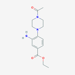 Ethyl 4-(4-acetylpiperazin-1-yl)-3-aminobenzoate