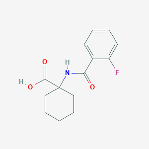 molecular formula C14H16FNO3 B1628508 1-(2-Fluorobenzamido)cyclohexane-1-carboxylic acid CAS No. 912771-23-4