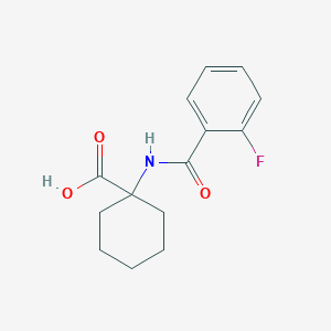 molecular formula C14H16FNO3 B1628508 1-(2-氟苯甲酰基)环己烷-1-羧酸 CAS No. 912771-23-4