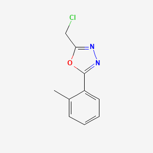 molecular formula C10H9ClN2O B1628515 2-(Chloromethyl)-5-(2-methylphenyl)-1,3,4-oxadiazole CAS No. 36770-20-4