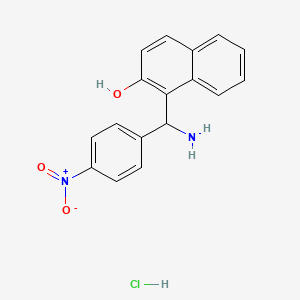 molecular formula C17H15ClN2O3 B1628525 1-[Amino-(4-nitro-phenyl)-methyl]-naphthalen-2-ol hydrochloride CAS No. 714953-84-1