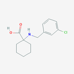 molecular formula C14H18ClNO2 B1628537 1-{[(3-Chlorophenyl)methyl]amino}cyclohexane-1-carboxylic acid CAS No. 939760-91-5