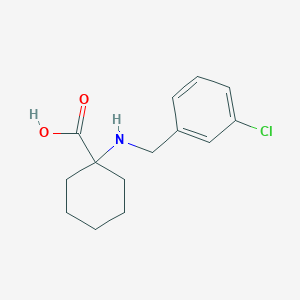 1-{[(3-Chlorophenyl)methyl]amino}cyclohexane-1-carboxylic acid