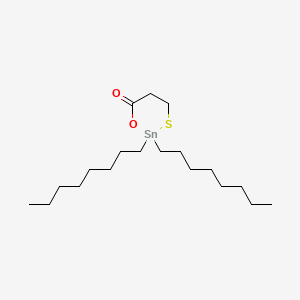 molecular formula C19H38O2SSn B1628549 6H-1,3,2-Oxathiastannin-6-one, dihydro-2,2-dioctyl- CAS No. 3033-29-2