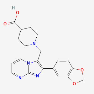 1-{[2-(2H-1,3-Benzodioxol-5-yl)imidazo[1,2-a]pyrimidin-3-yl]methyl}piperidine-4-carboxylic acid