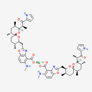Magnesium;5-(methylamino)-2-[[(2S,3R,5R,6S,8R,9R)-3,5,9-trimethyl-2-[(2S)-1-oxo-1-(1H-pyrrol-2-yl)propan-2-yl]-1,7-dioxaspiro[5.5]undecan-8-yl]methyl]-1,3-benzoxazole-4-carboxylate