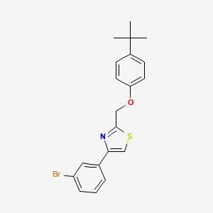 molecular formula C20H20BrNOS B1628581 4-(3-Bromo-phenyl)-2-(4-tert-butyl-phenoxymethyl)-thiazole CAS No. 864685-50-7