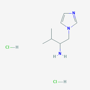 molecular formula C8H17Cl2N3 B1628591 Dihidrocloruro de 1-(2-amino-3-metilbut-1-il)-1H-imidazol CAS No. 1172472-37-5