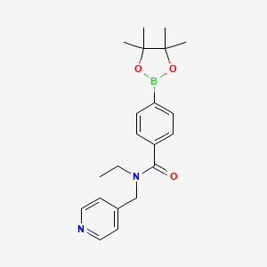 N-Ethyl-N-[(pyridin-4-yl)methyl]-4-(4,4,5,5-tetramethyl-1,3,2-dioxaborolan-2-yl)benzamide