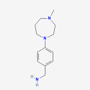 molecular formula C13H21N3 B1628607 4-(4-Methyl-1,4-diazepan-1-yl)benzylamine CAS No. 448934-01-8
