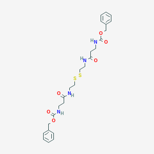 molecular formula C26H34N4O6S2 B162862 benzyl N-[3-oxo-3-[2-[2-[3-(phenylmethoxycarbonylamino)propanoylamino]ethyldisulfanyl]ethylamino]propyl]carbamate CAS No. 104071-84-3
