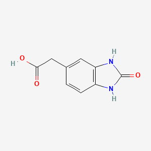 molecular formula C9H8N2O3 B1628620 2-(2-oxo-2,3-dihydro-1H-1,3-benzodiazol-5-yl)acetic acid CAS No. 90417-51-9