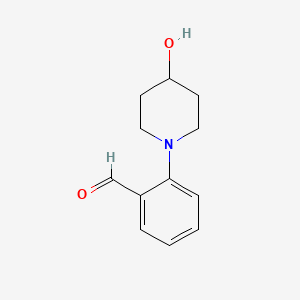 molecular formula C12H15NO2 B1628644 2-(4-Hydroxypiperidin-1-yl)benzaldehyde CAS No. 291545-00-1