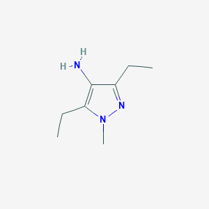 molecular formula C8H15N3 B1628650 3,5-二乙基-1-甲基-1H-吡唑-4-胺 CAS No. 87675-34-1