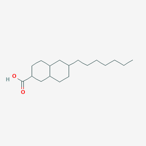 6-Heptyldecahydronaphthalene-2-carboxylic acid