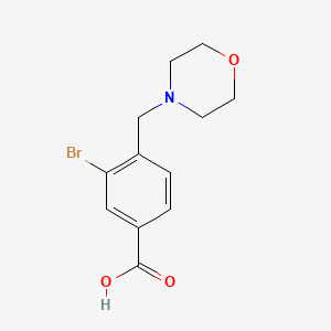 molecular formula C12H14BrNO3 B1628672 3-Bromo-4-(morpholinomethyl)benzoic acid CAS No. 787529-83-3
