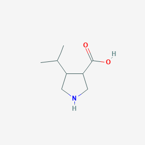 molecular formula C8H15NO2 B1628673 4-(Propan-2-yl)pyrrolidine-3-carboxylic acid CAS No. 1049980-59-7