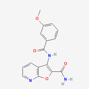 molecular formula C16H13N3O4 B1628677 3-(3-Methoxybenzamido)furo[2,3-b]pyridine-2-carboxamide CAS No. 371944-46-6