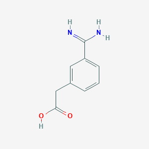 molecular formula C9H10N2O2 B1628678 (3-Carbamimidoyl-phenyl)-acetic acid CAS No. 52820-40-3