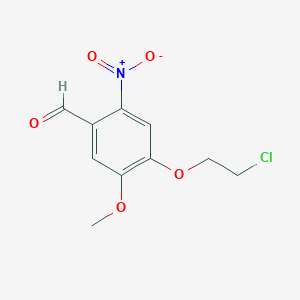 molecular formula C10H10ClNO5 B1628697 4-(2-Chloroethoxy)-5-methoxy-2-nitrobenzaldehyde CAS No. 348618-75-7