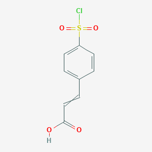 molecular formula C₉H₇ClO₄S B016287 4-氯磺酰基肉桂酸 CAS No. 17641-30-4