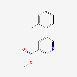 molecular formula C14H13NO2 B1628702 Methyl 5-(o-tolyl)nicotinate CAS No. 93349-94-1